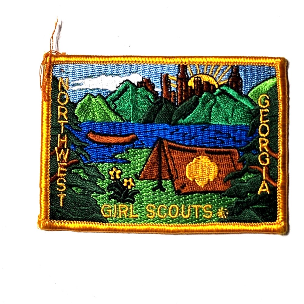 Girl Scouts Patch Northwest Georgia Camping Mountains Lake 3.5" x 2.5"